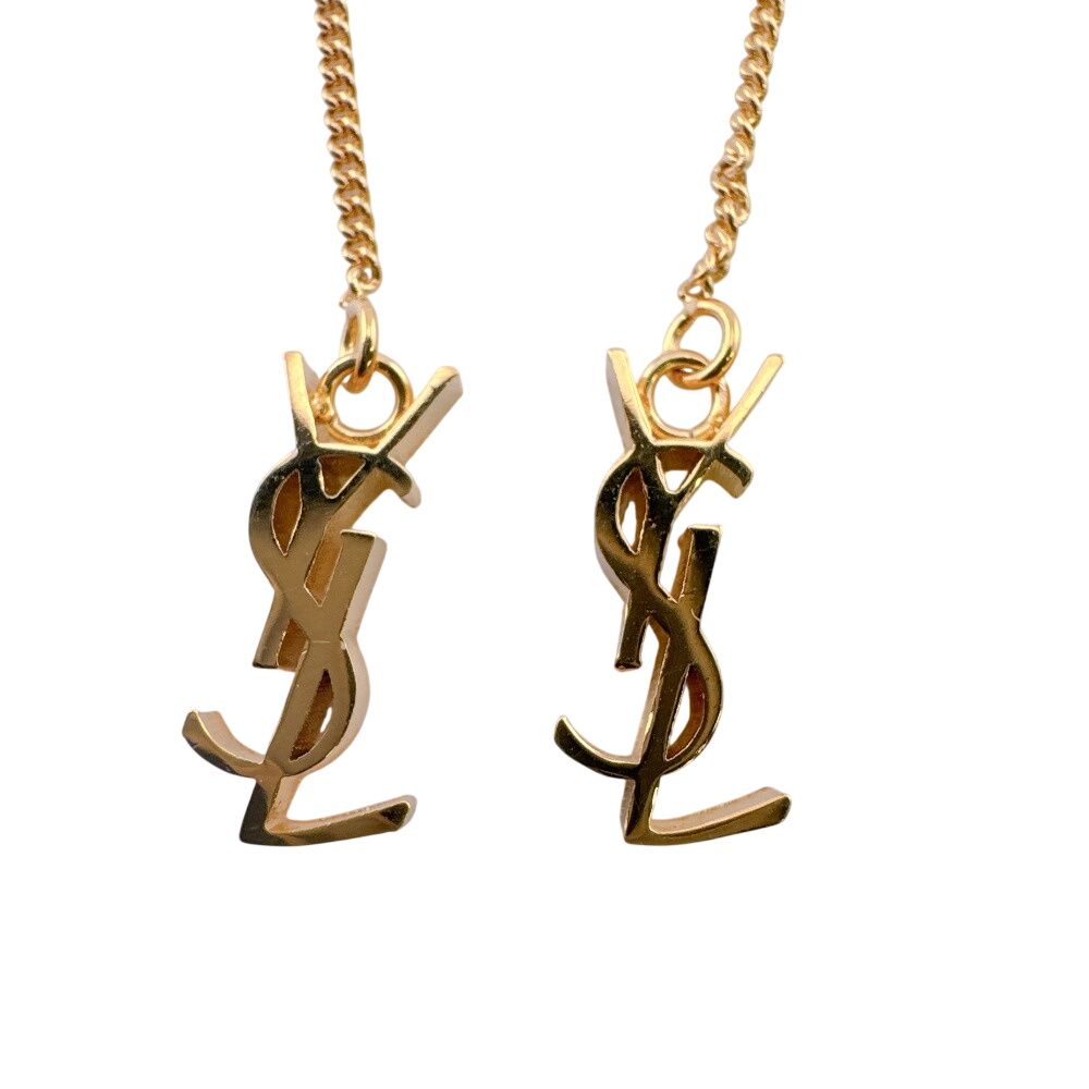 Saint Laurent Earrings One Side Only YSL Logo Long Opium — view 4