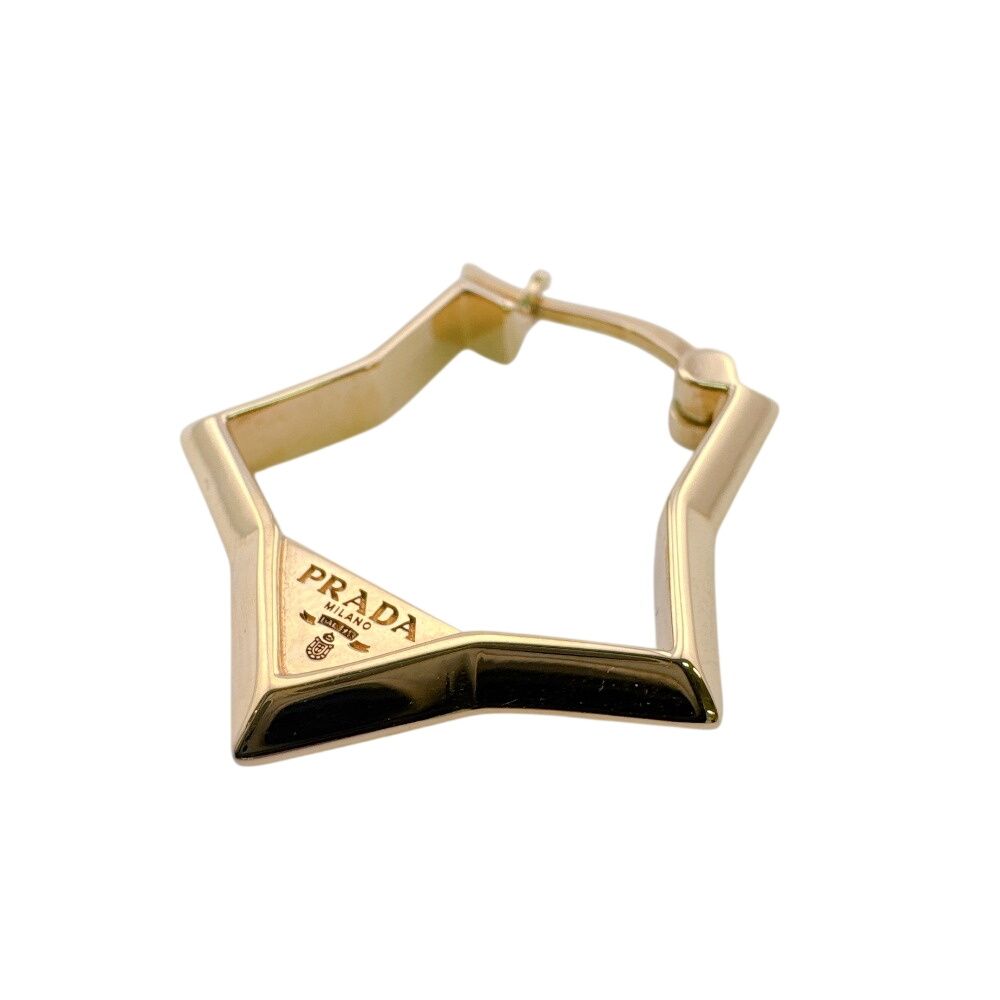 Prada Hoop Earrings Gold — view 2