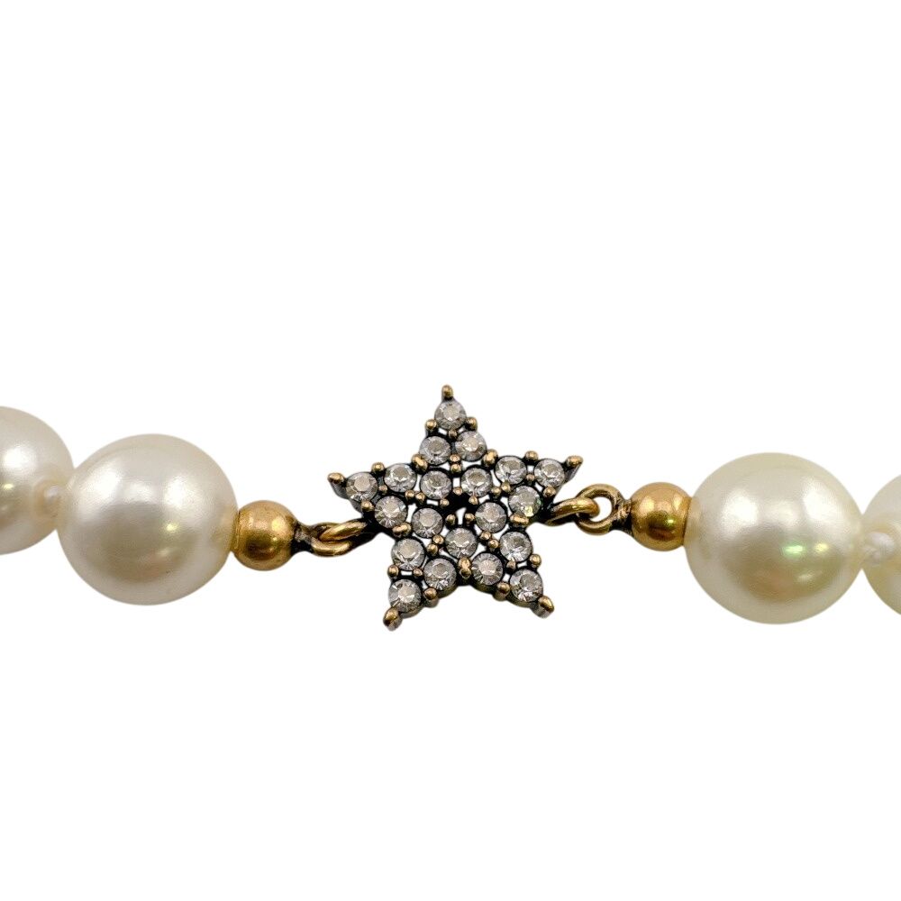 Dior Rhinestone Pearl Necklace — view 6