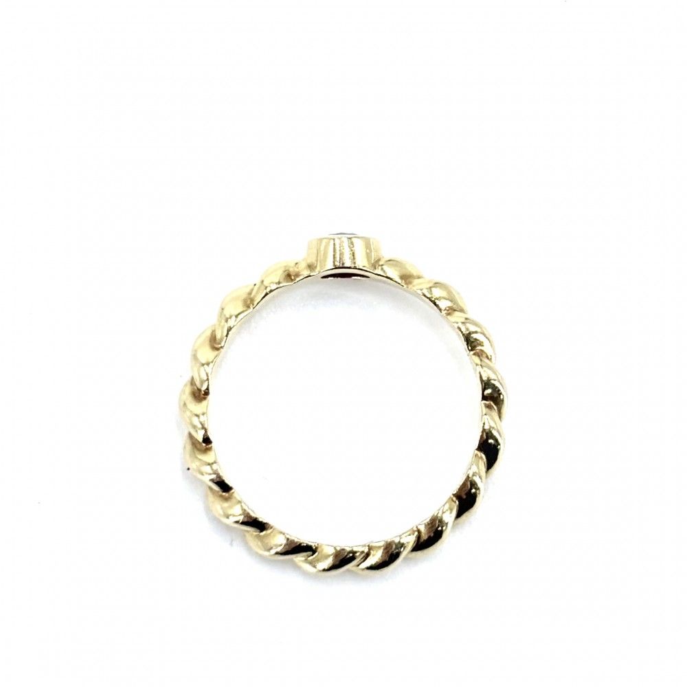 Tiffany & Co Ring Twist 18K Yellow Gold Diamond — view 2