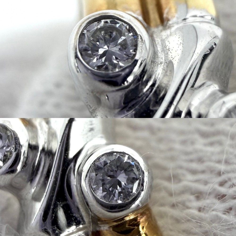 Tiffany & Co Ring Signature 18K Yellow Gold White Gold Diamond — view 3