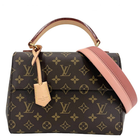 Louis Vuitton Handbag Shoulder Crossbody Monogram Cluny BB Bag Brown Pink Gold
