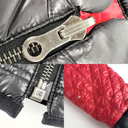 Chanel Jacket Reversible Down Color Quilted CC Logo 36 Black Pink Gunmetal — view 8