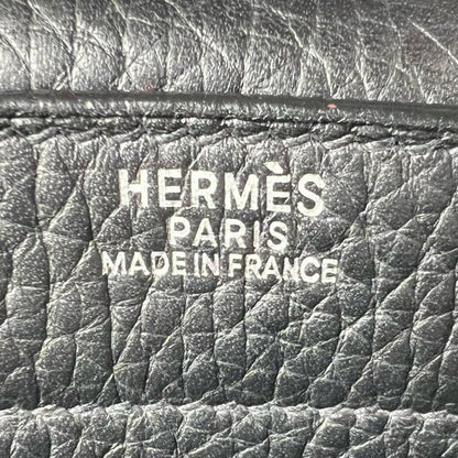 Hermes Handbag Sac a Depeches 27 Leather Black Silver — view 7
