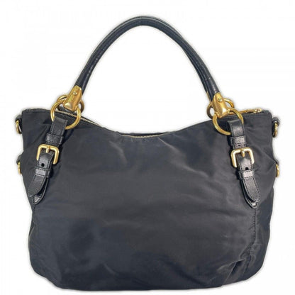 Prada Handbag Nylon Black Gold — view 2