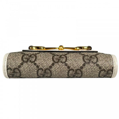 Gucci Bifold Wallet GG Canvas Brown Gold — view 4