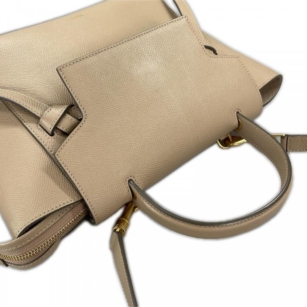 Celine Belt Bag Grain Calf Leather Beige Gold — view 8