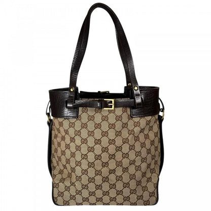 Gucci Handbag GG Canvas Brown Gold — view 2