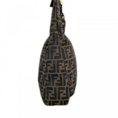 Fendi Shoulder Bag Zucca Canvas Brown Gold — view 3