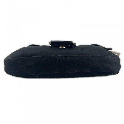 Fendi Handbag Mamma Bucket Satin Black Silver — view 4