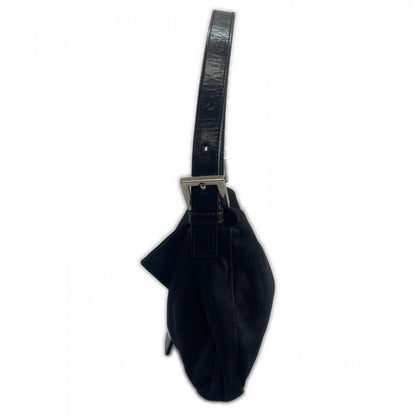 Fendi Handbag Mamma Bucket Satin Black Silver — view 3