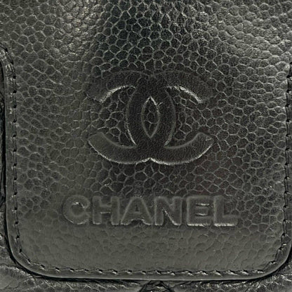 Chanel Handbag Coco Cocoon Leather Black Silver — view 8