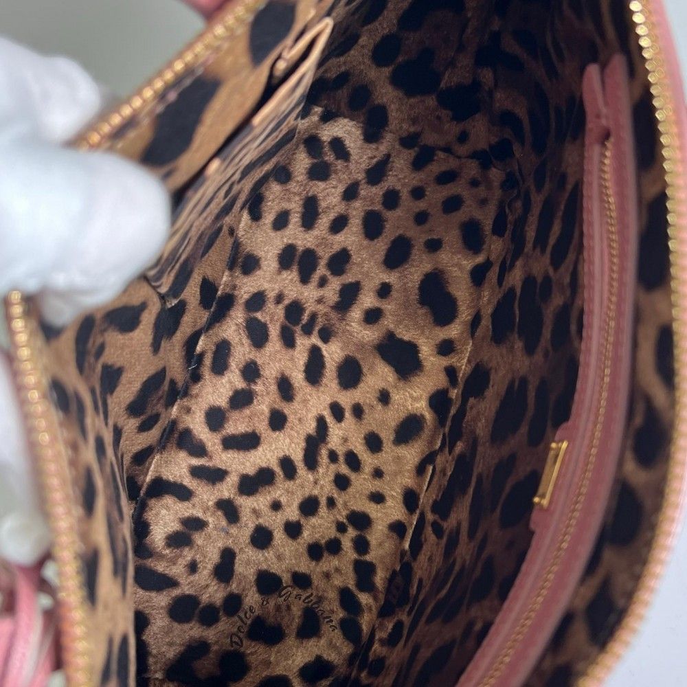 Dolce & Gabbana Tote Bag & Leather Pink Gold — view 5