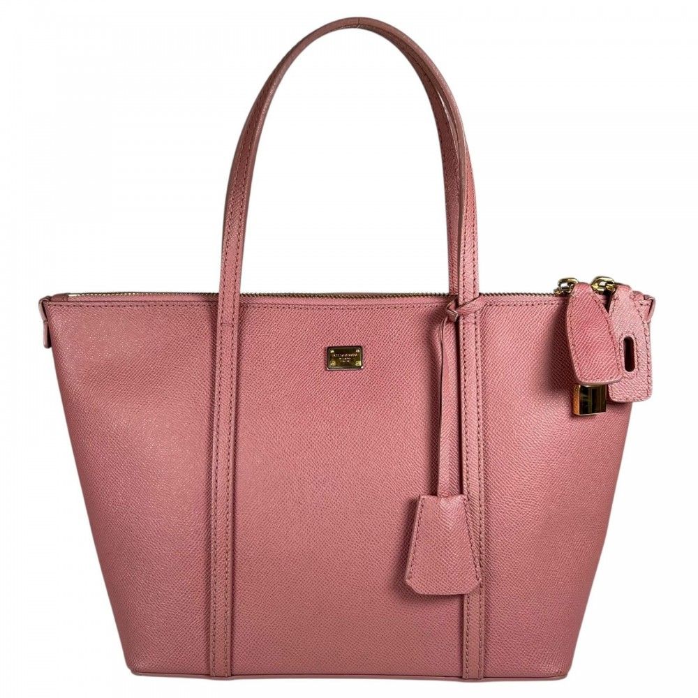 Dolce & Gabbana Tote Bag & Leather Pink Gold