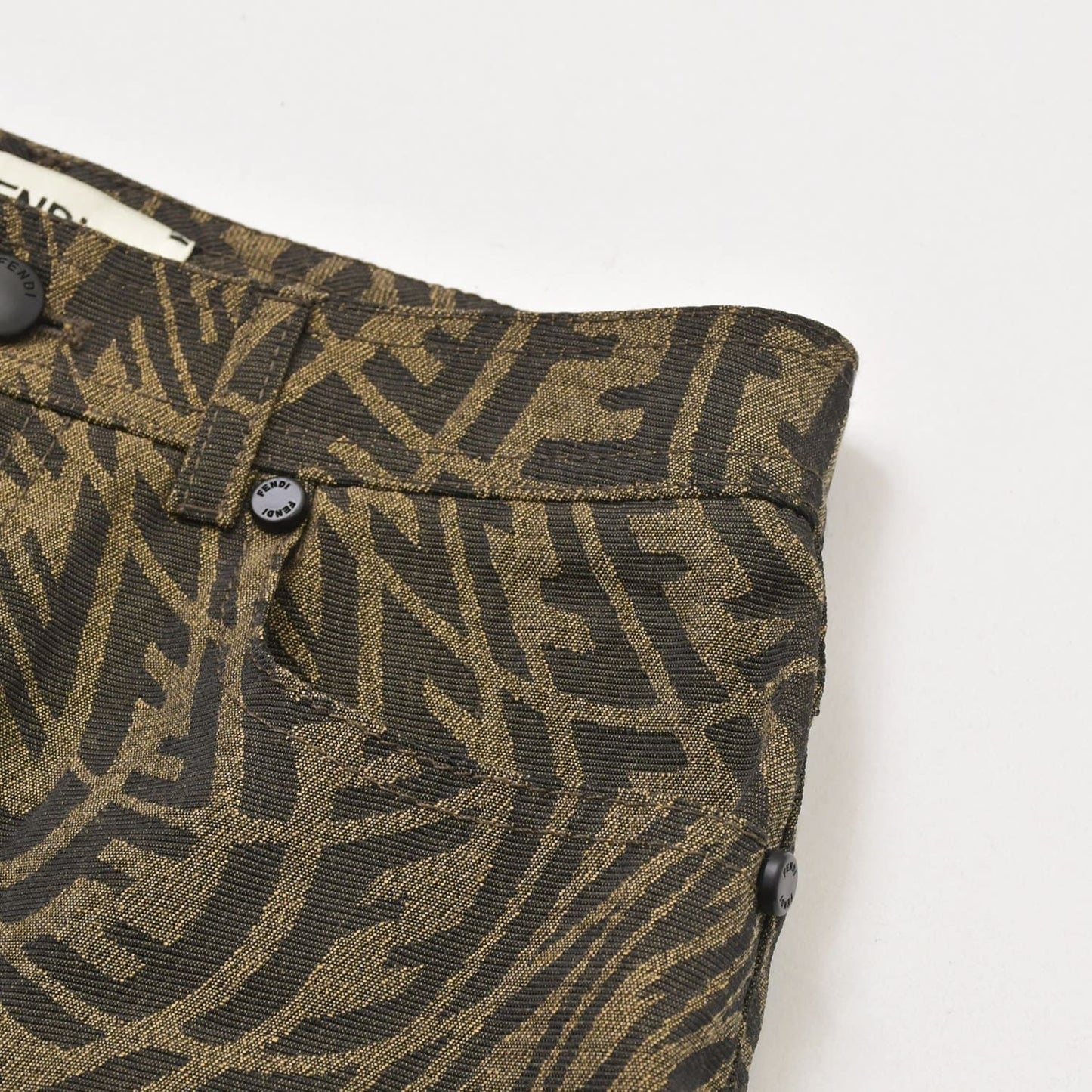 Fendi Sarah Coleman Zucca Pattern Fish Eye Logo Brown — view 4