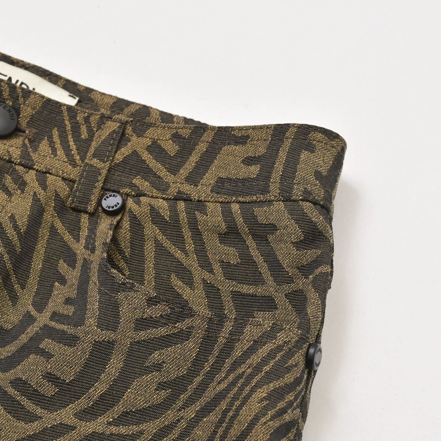 Fendi Sarah Coleman Zucca Pattern Fish Eye Logo Brown — view 4
