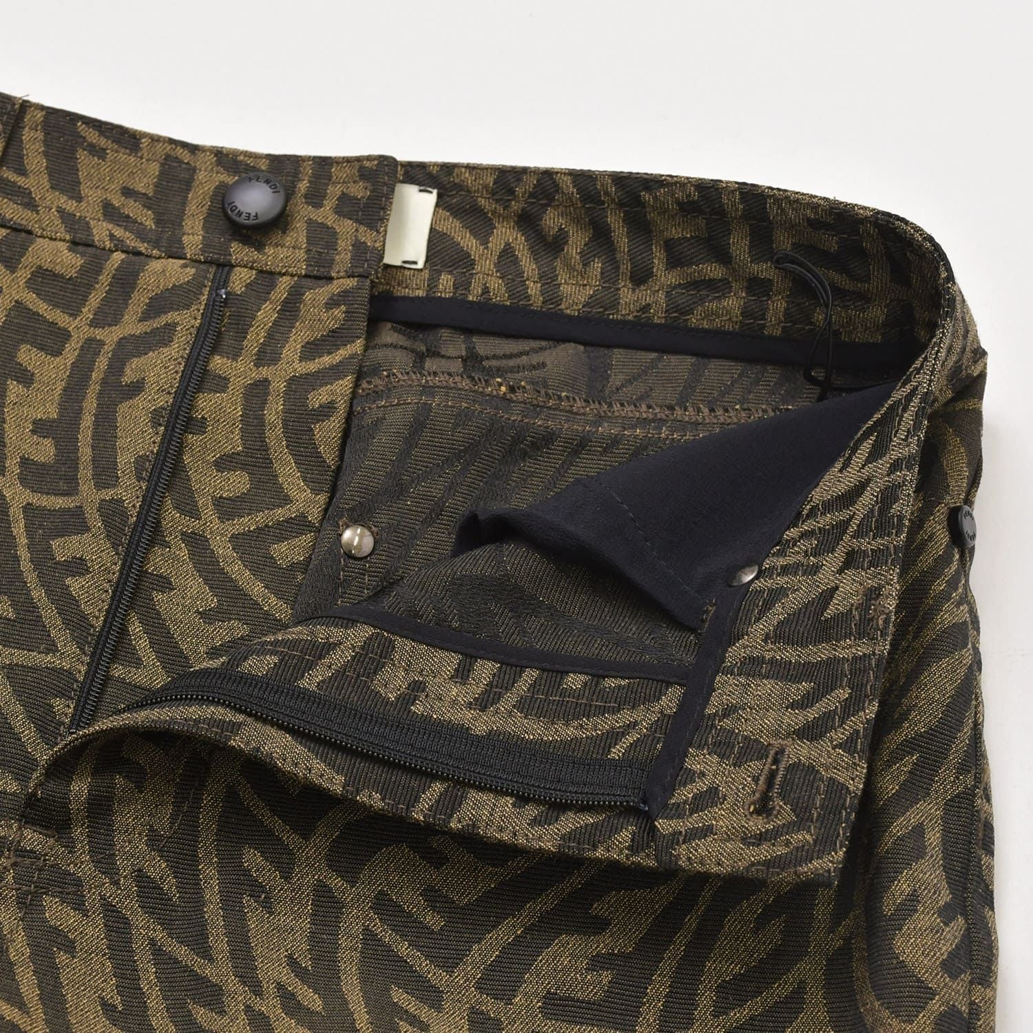 Fendi Sarah Coleman Zucca Pattern Fish Eye Logo Brown — view 8
