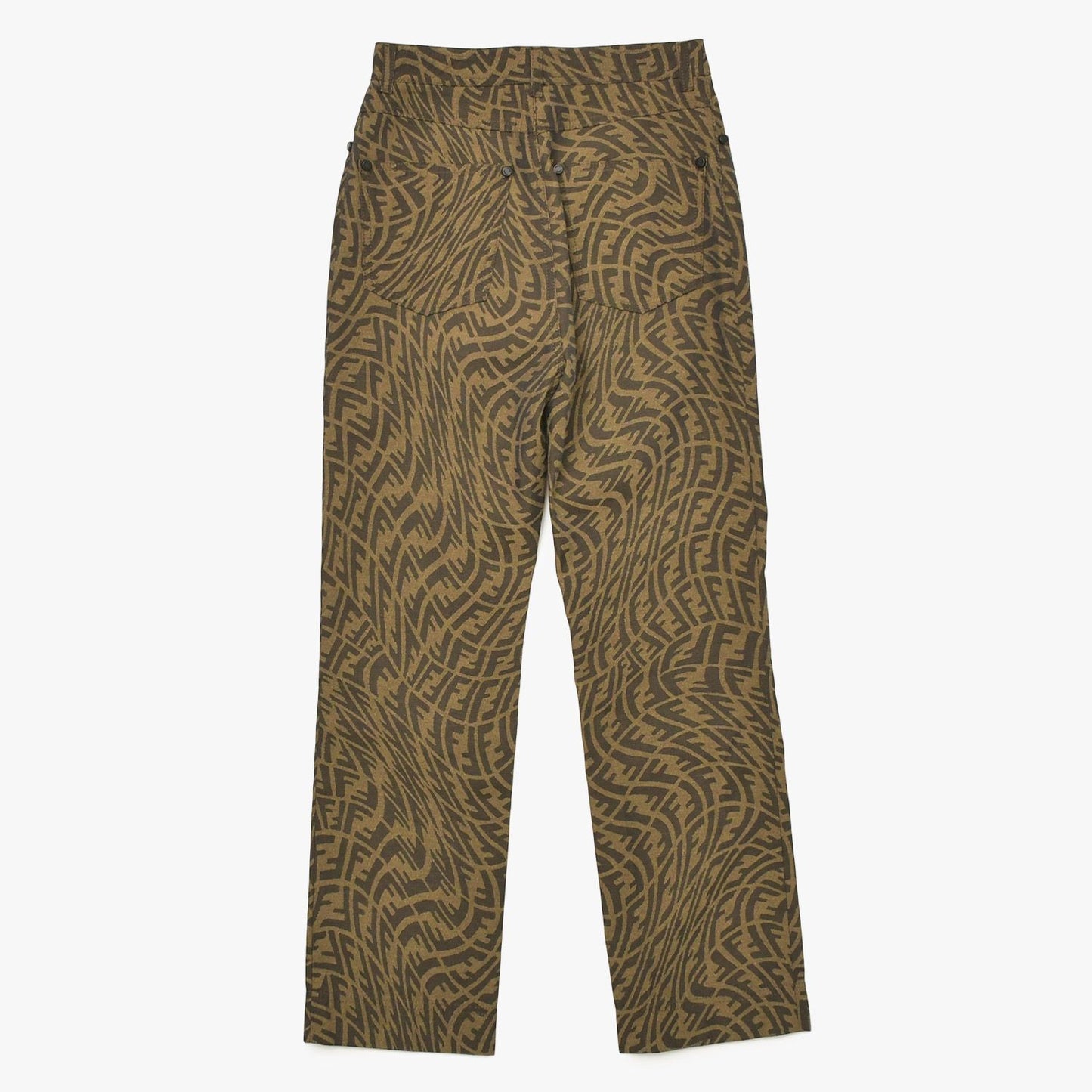 Fendi Sarah Coleman Zucca Pattern Fish Eye Logo Brown — view 2
