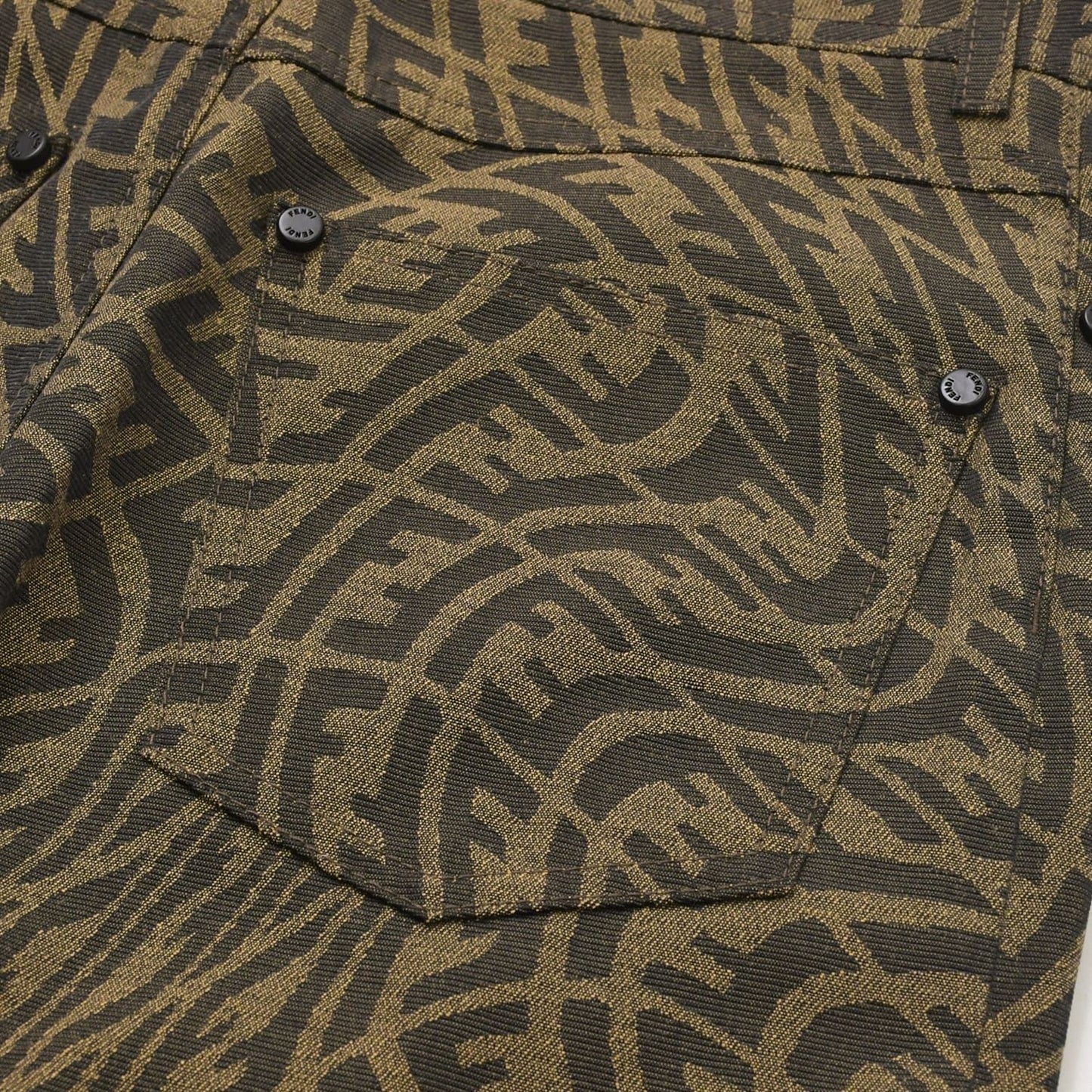 Fendi Sarah Coleman Zucca Pattern Fish Eye Logo Brown — view 7