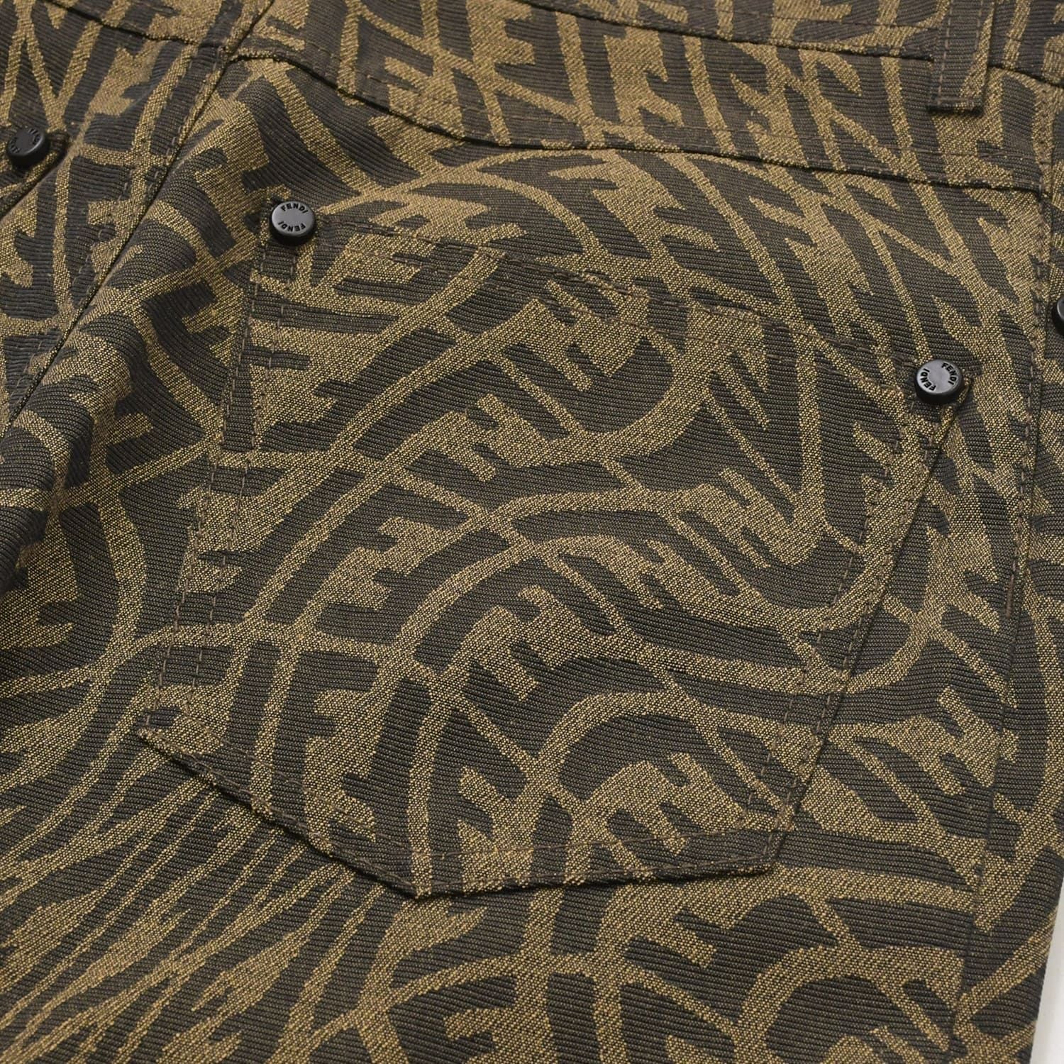 Fendi Sarah Coleman Zucca Pattern Fish Eye Logo Brown — view 7