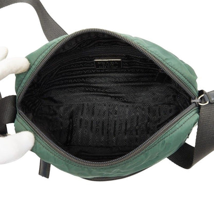 Prada Shoulder Bag Green Black Gray Nylon — view 8