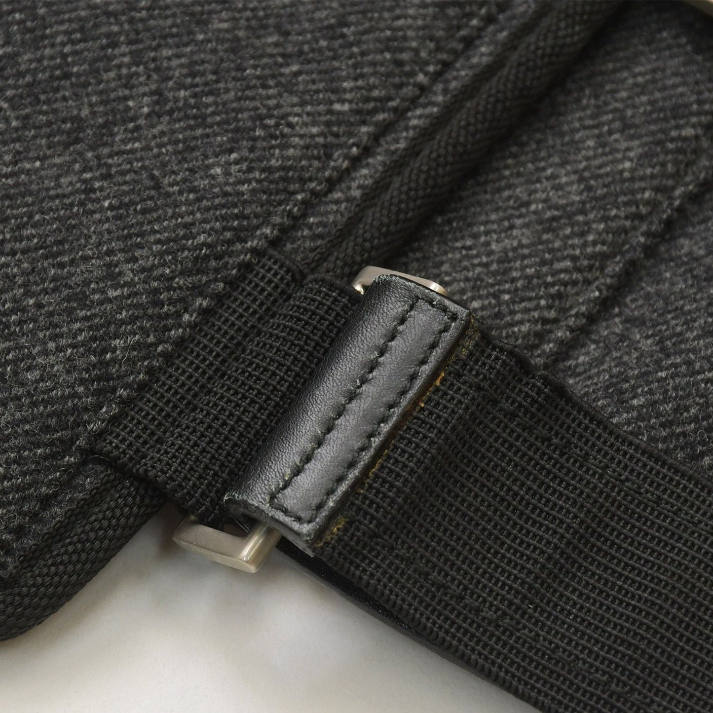 Prada Belt Bag Harness Triangle Logo Gray Black Silver — view 4