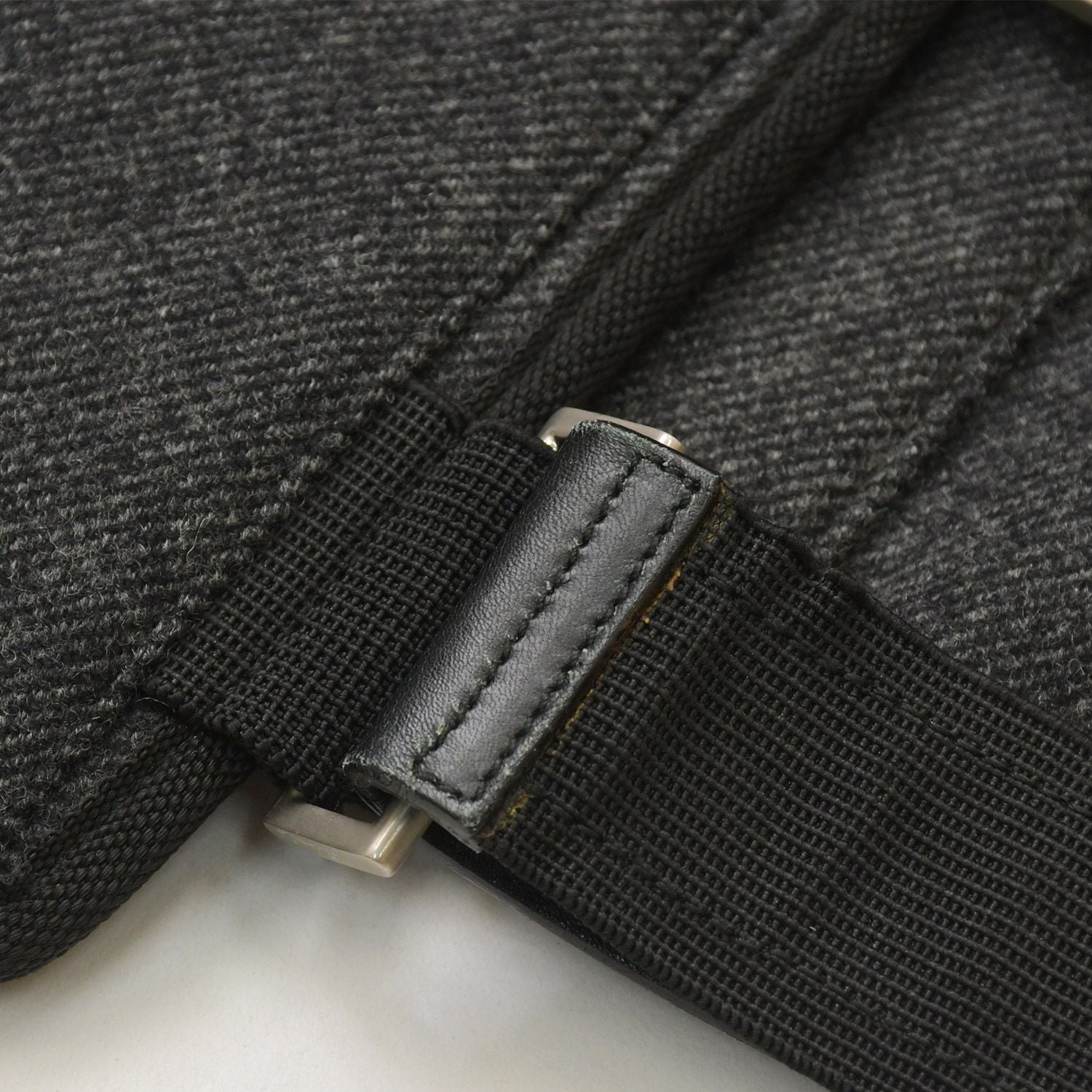 Prada Belt Bag Harness Triangle Logo Gray Black Silver — view 4