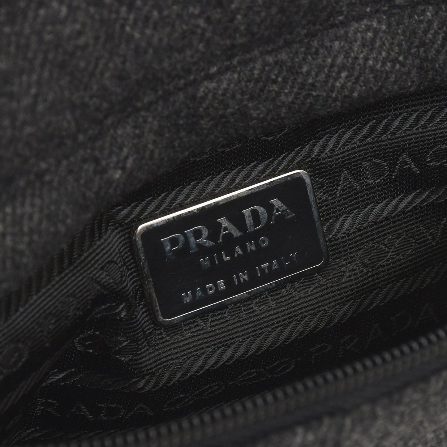 Prada Belt Bag Harness Triangle Logo Gray Black Silver — view 8