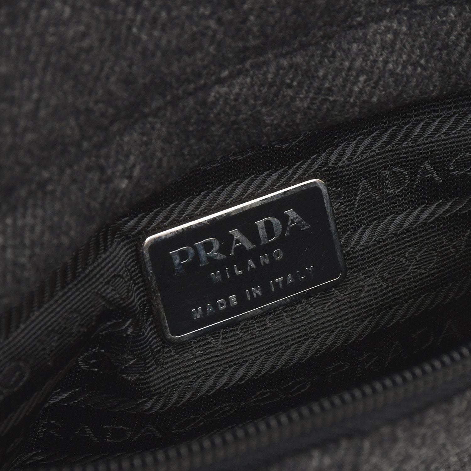 Prada Belt Bag Harness Triangle Logo Gray Black Silver — view 8