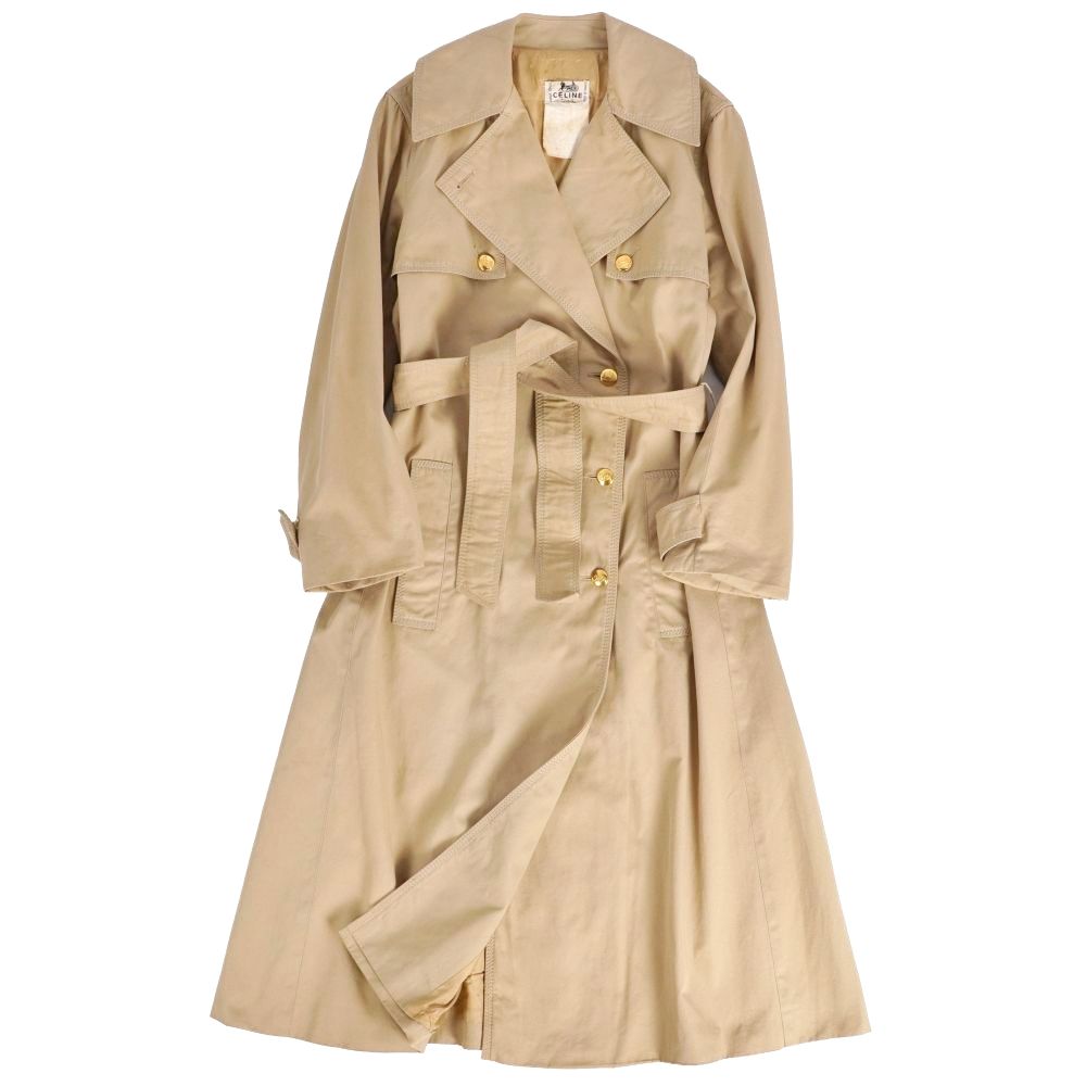 Celine Vintage Coat Trench Carriage Button