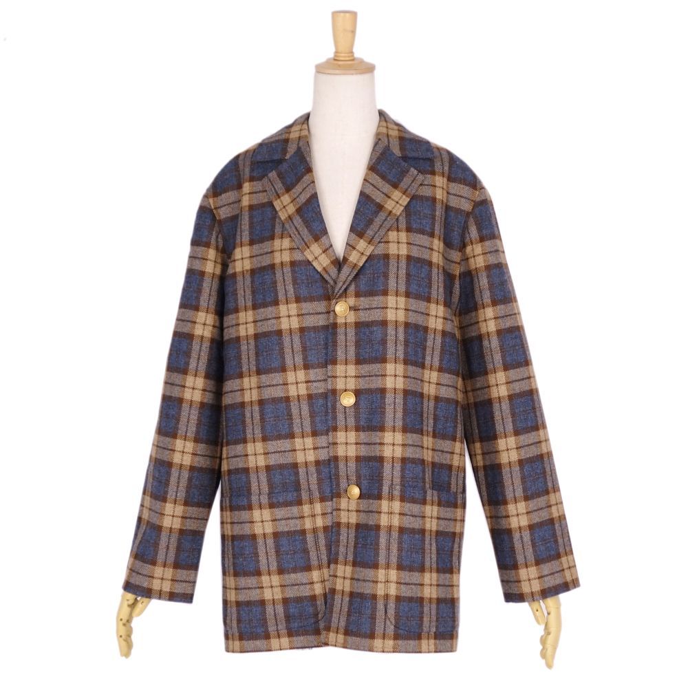 Gucci Tailored Jacket Check Wool — view 3