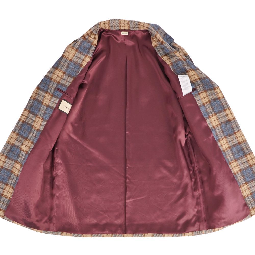 Gucci Tailored Jacket Check Wool — view 7