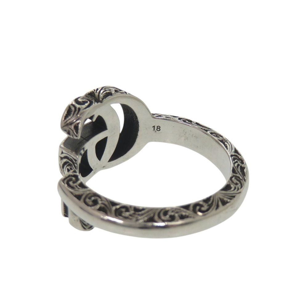Gucci Arabesque Double Key Motif 925 Sterling Silver Ring — view 4
