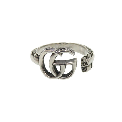 Gucci Arabesque Double Key Motif 925 Sterling Silver Ring