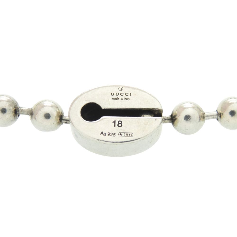 Gucci Ball Chain Bracelet Interlocking G 925 Sterling Silver Blue — view 3