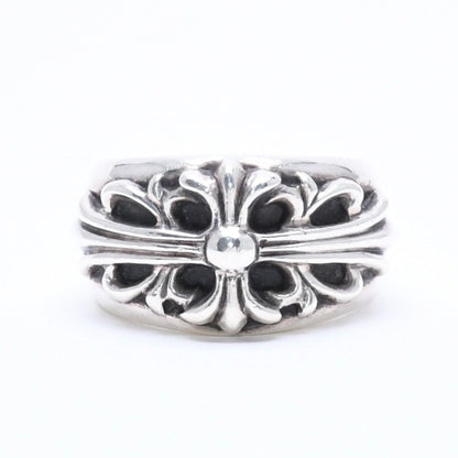 Chrome Hearts Floral Cross Ring Sterling Silver