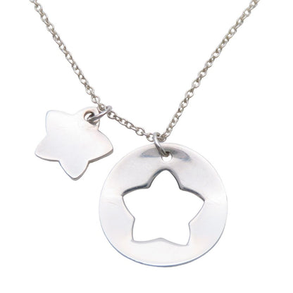 Tiffany & Co Necklace Star Cutout Circle 925 Sterling Silver