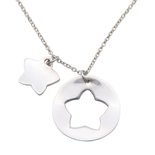 Tiffany & Co Necklace Star Cutout Circle 925 Sterling Silver