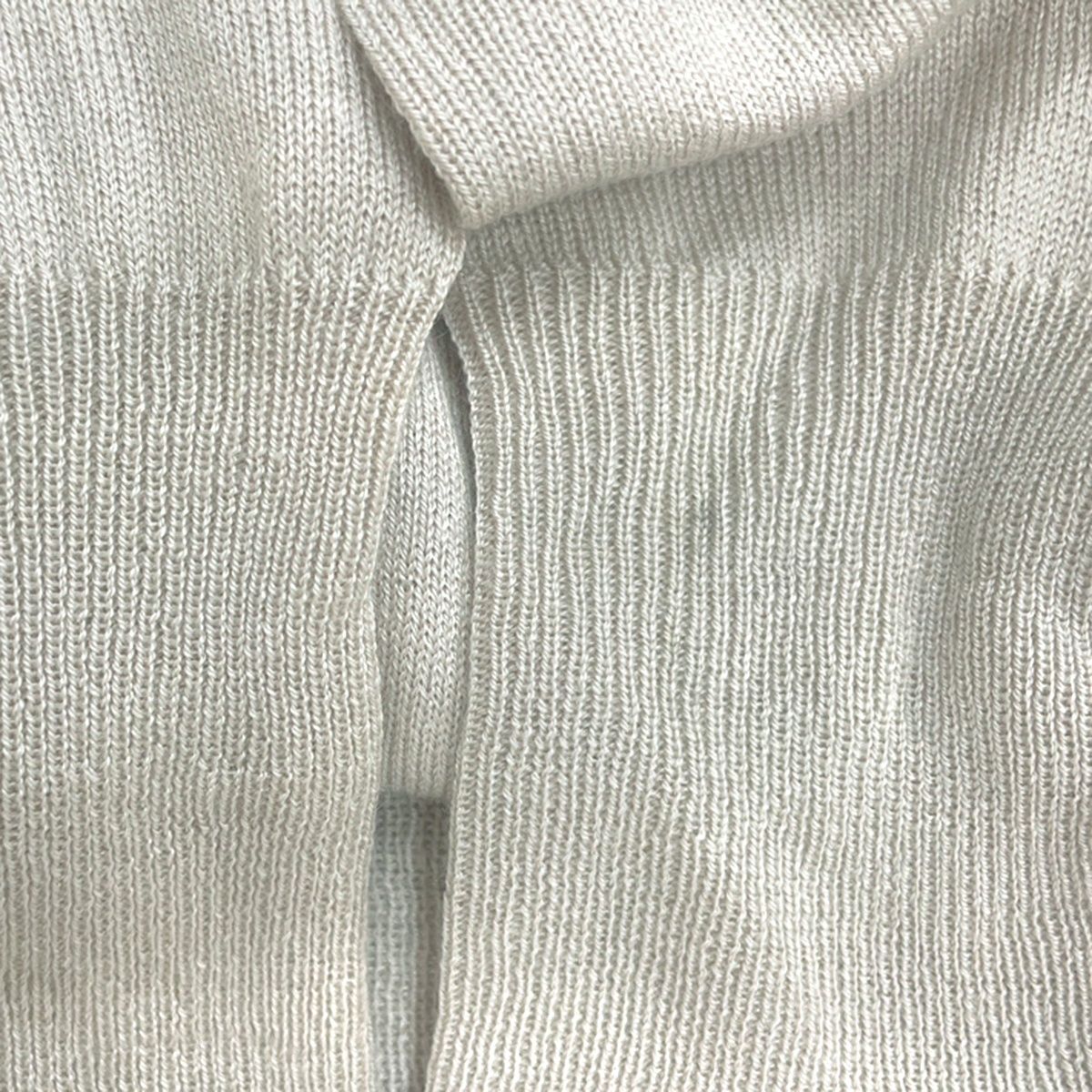 Max Mara S Silk Cashmere Long Knit Cardigan Beige — view 6