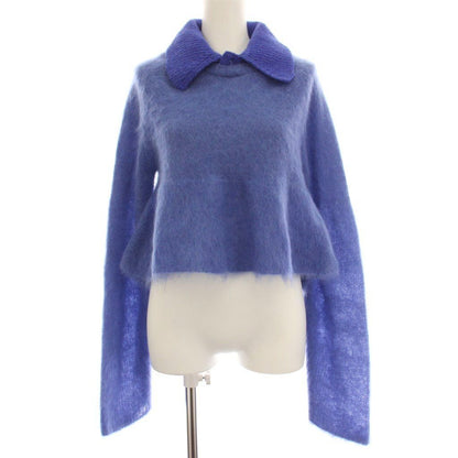 Loewe Polo Sweater Knit Shirt Long Sleeve Mohair Wool S Blue