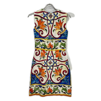 Dolce & Gabbana Multicolor Majolica Print Sleeveless Dress 36 — view 2