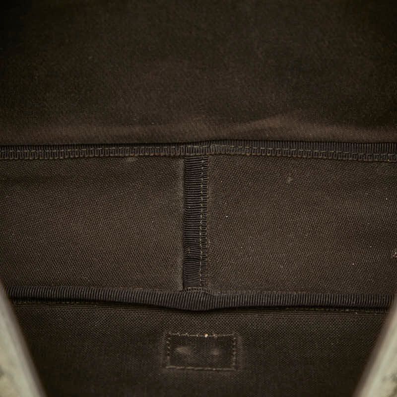 Gucci GG Supreme Sherry Line Messenger Bag Shoulder Back Beige Brown Leather — view 6