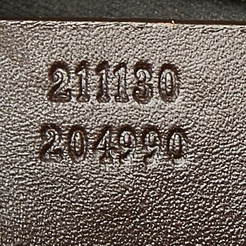 Gucci GG Supreme Sherry Line Messenger Bag Shoulder Back Beige Brown Leather — view 4
