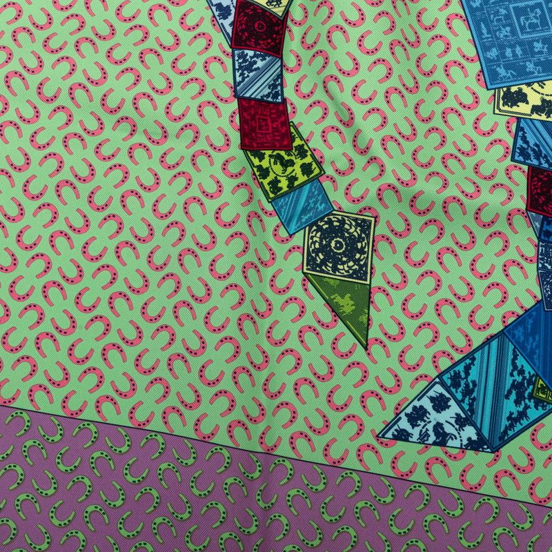 Hermes Carre 90 a Cheval Sur Mon Riding a Horse Scarf Large Multicolor Silk — view 4