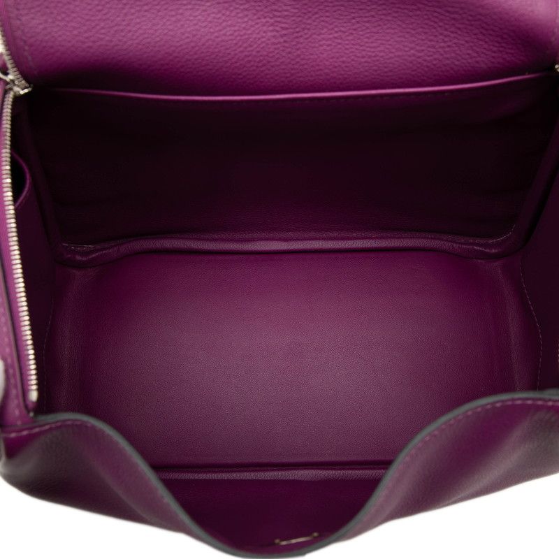 Hermes Lindy 26 Shoulder Bag Anemone Purple Silver Color — view 4