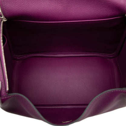 Hermes Lindy 26 Shoulder Bag Anemone Purple Silver Color — view 4