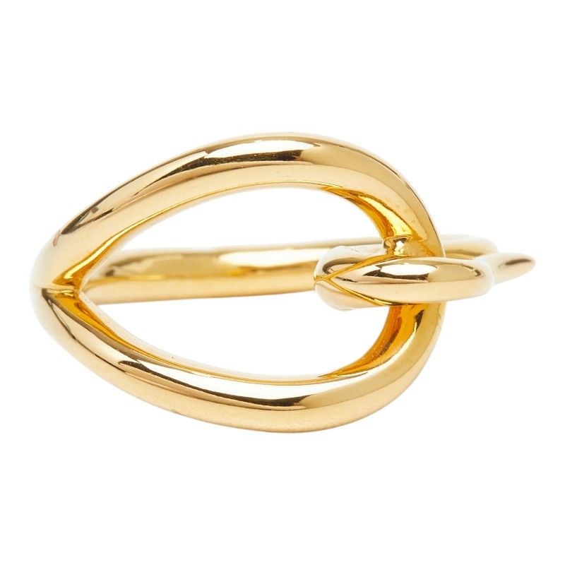 Hermes Jumbo Scarf Ring Gold Plated — view 2