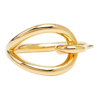Hermes Jumbo Scarf Ring Gold Plated — view 2
