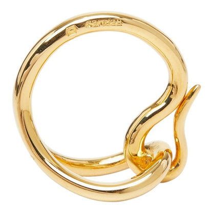 Hermes Jumbo Scarf Ring Gold Plated — view 5