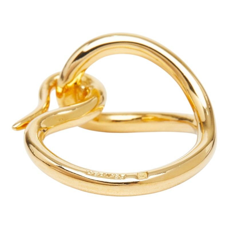 Hermes Jumbo Scarf Ring Gold Plated — view 4